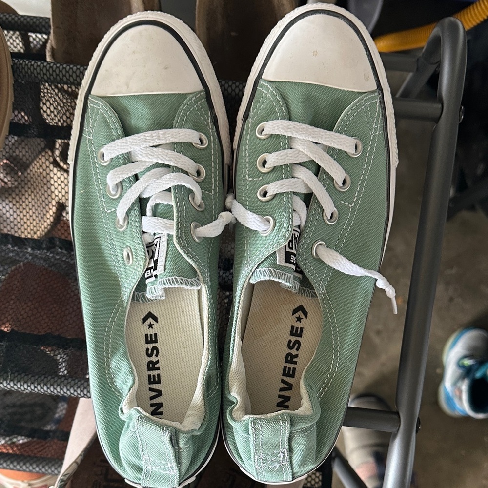 Converse Mint Green Canvas Sneakers